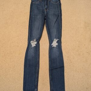 Hollister Distressed Indigo Skinny Jeans